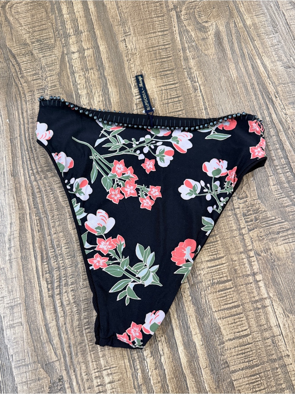 (BOTTOMS) Maaji x Rapsodia Midnight Blossom Bikini Bottoms- Medium.